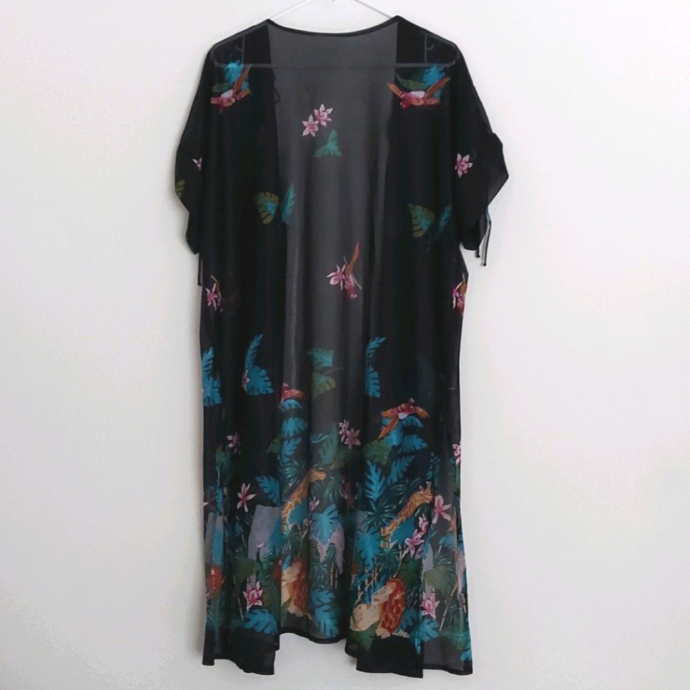 Vintage Tropical Print Robe - Picture 5 of 6
